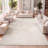 Atzi High-Low Minimalist Curve Geometric Ivory/Cream Indoor/Outdoor Rug-830474518