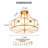 4-Light 17" Modern Gold Drum Chandelier