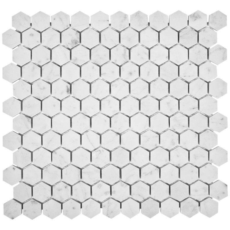Carreau de mosaïque en marbre nid d'abeille 11,2 po x 12 po