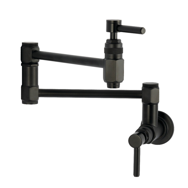 Kingston Brass Concord Wall Mount Pot Filler Faucet, Matte Black