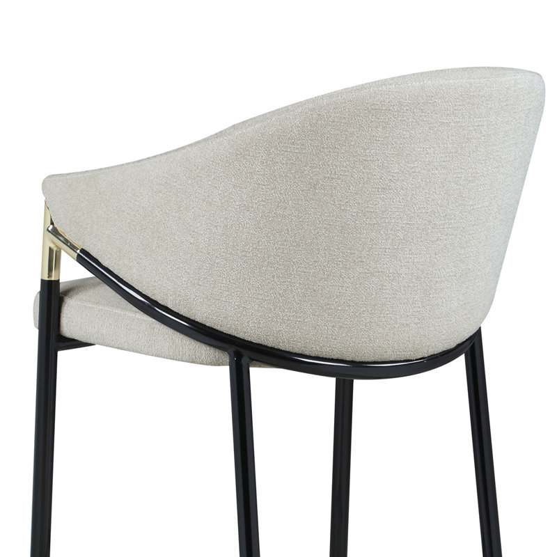Farlow Fabric Upholstered Counter Height Chair Beige, Counter Stool (27" Seat Height)