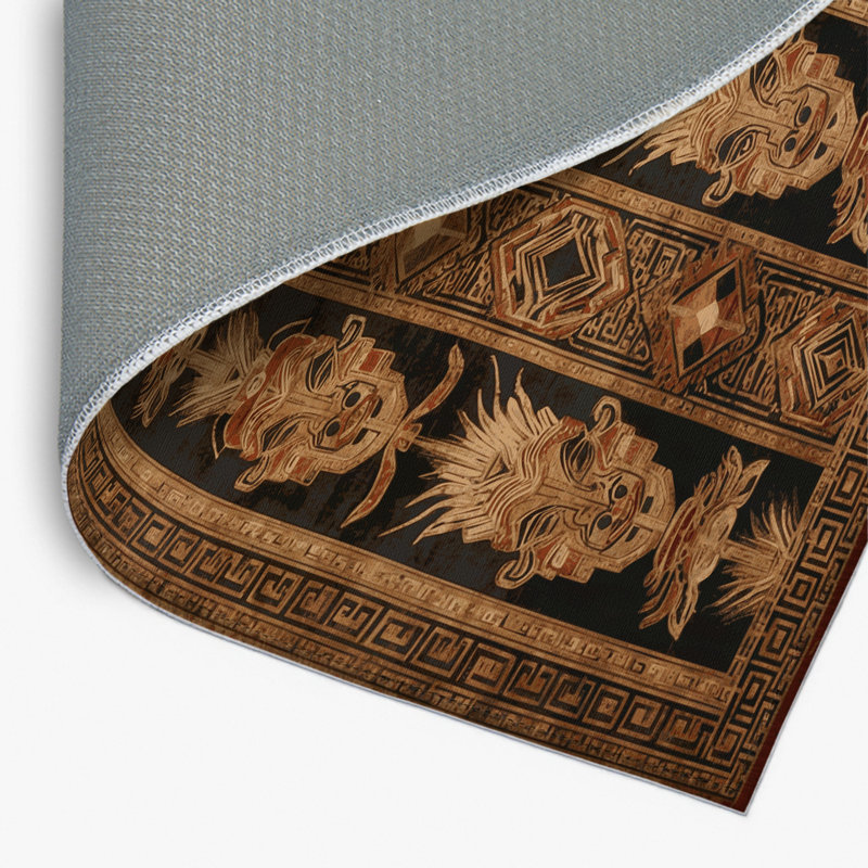 ArtDeco Black Indoor and Outdoor Area Rug, Rectangle 2' x 3'