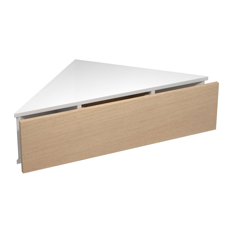 Sariel 60cm W Manufactured Wood Bedside Table, White/Oak wood
