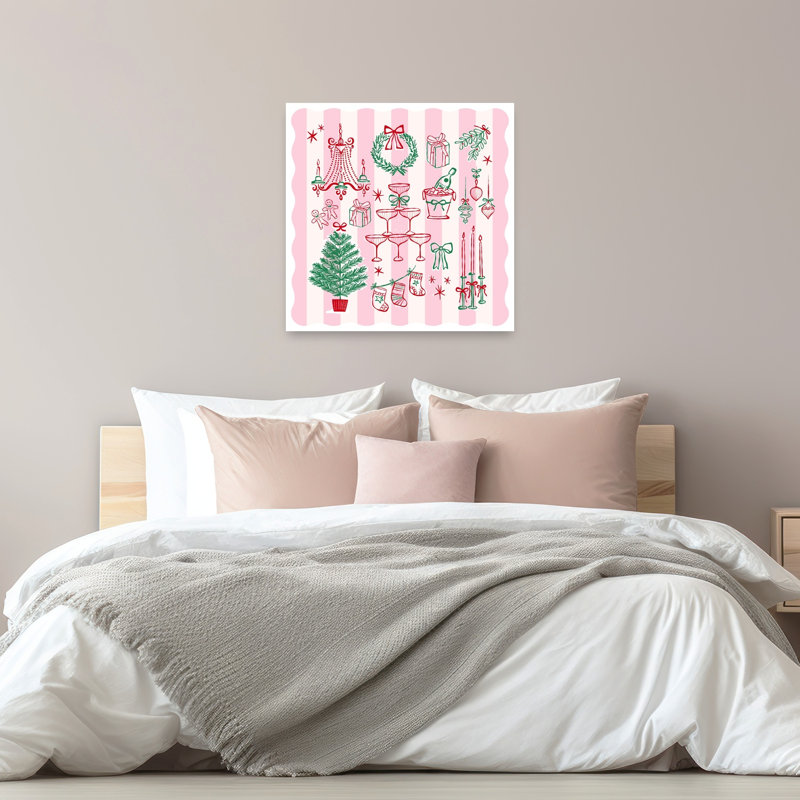 Affiche murale vintage élégante et rétro représentant un sapin de Noël dans un décor naturel, idéale pour une fête de Noël classique.