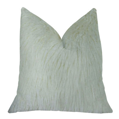 Fuzzy Mongolian Fur Reversible Throw Pillow