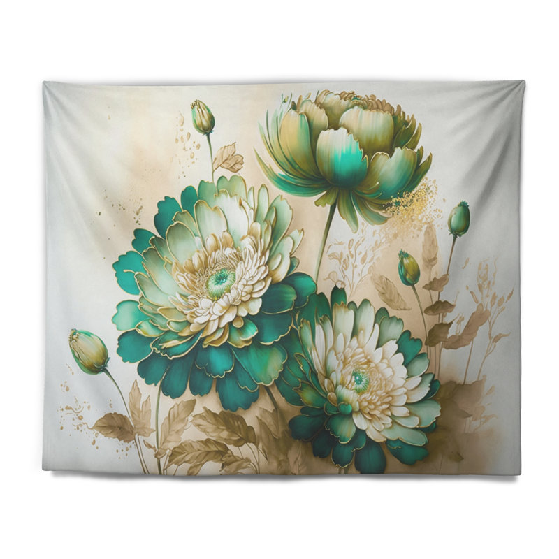 - Tapisserie murale florale et botanique, H 50 po x l 60 po