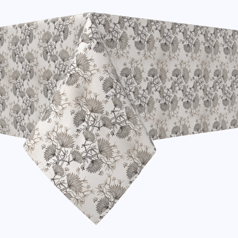 Rectangular Tablecloth, 100% Cotton, Floral 103, 120" x 52"