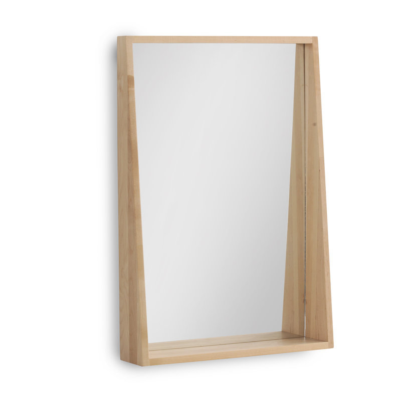 Dibenedetto Wood Flat Wall Mirror