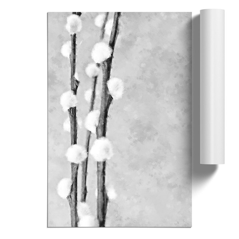Blossoming Willow Tree Painting - Frameless Print, 59cm H x 42cm W x 0.1cm D