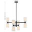 Lustre 8 lumières Aldegonde en noir mat-129437278