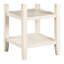 Table de salle à manger à hauteur de comptoir, brun et blanc antique, transitionnel, 2 tablettes, placage et bois d'ingénierie, sièges pour 4 tables, design transitionnel, 2 personnes