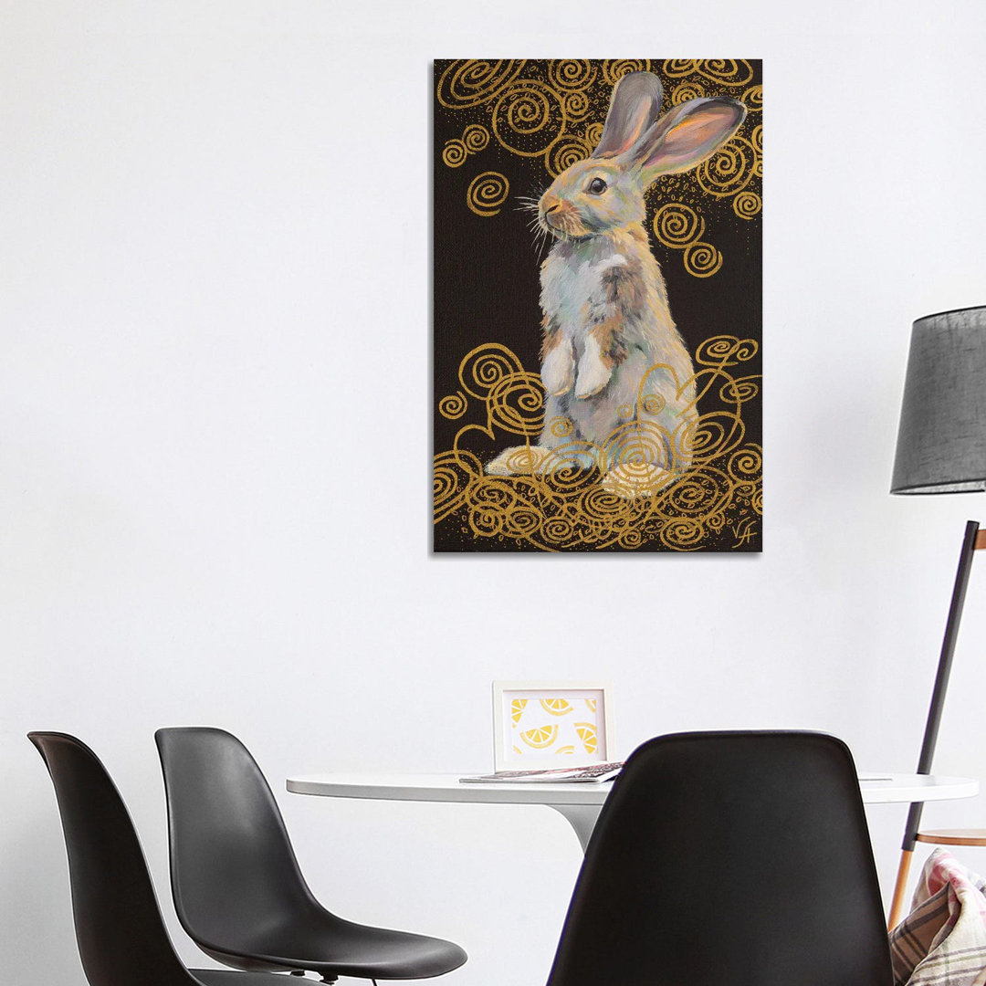 Stehender Hase von Alona Vakhmistrova - Galerie-umwickelte Leinwand Giclée