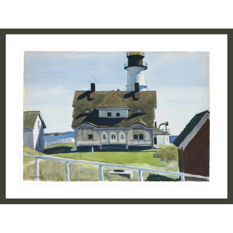 «Captain Strout's House Portland Head» par Edward Hopper, reproduction d'art encadrée, H 31,26 po x l 41,5 po