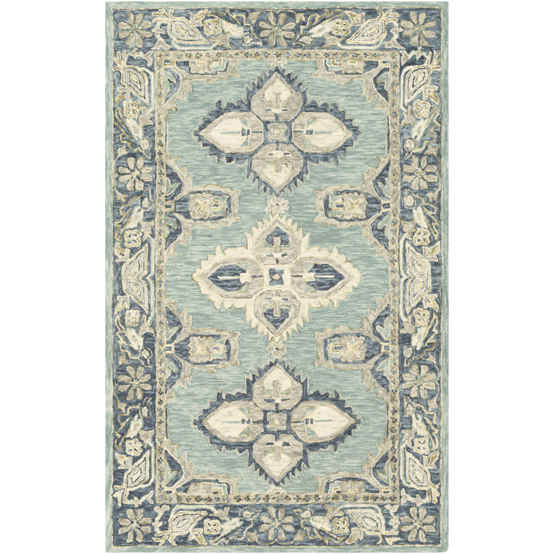 Bonifate Hand Tufted Wool Oriental Area Rug, Rectangle 8' x 10'