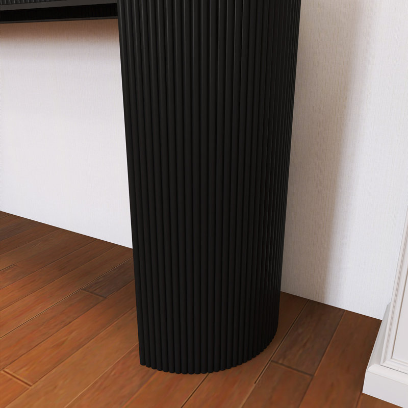 Console 59,20 po à rayures verticales uniques, Black