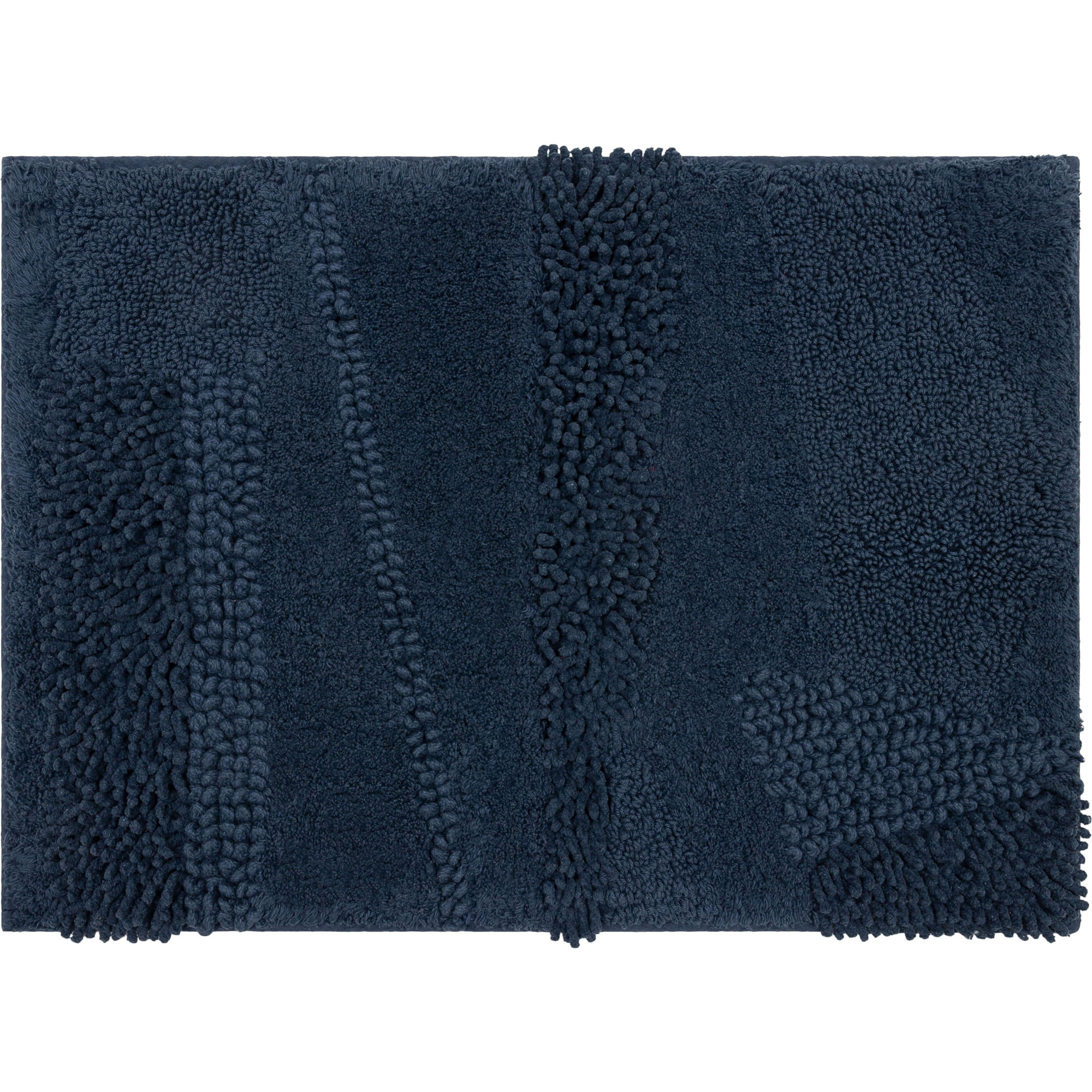 Laverne Solid Cotton Bath Rug, 21" W x 34" L, Twilight