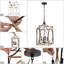 Lustre géométrique 4 lumières façon bougie