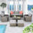 7 - Person Modular Patio Conversation Set with Cushions-67950799