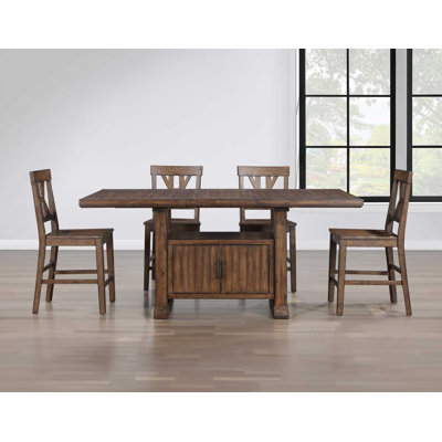 Auburn 5-Piece Storage Counter Table Dining Set(Table & 4 Side Chairs)