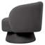 Fauteuil pivotant moderne Taccarra, fauteuil tonneau rembourré avec rotation à 360 degrés, fauteuil lounge avec base en pin pour salon, chambre, bureau-1484986924