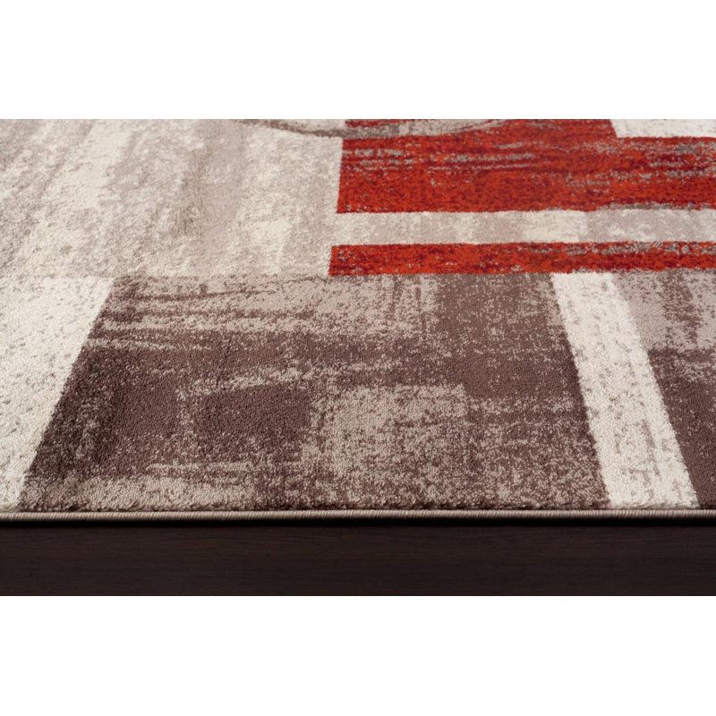 Tapis intérieur/extérieur Tobis brun/gris, 2' x 3'