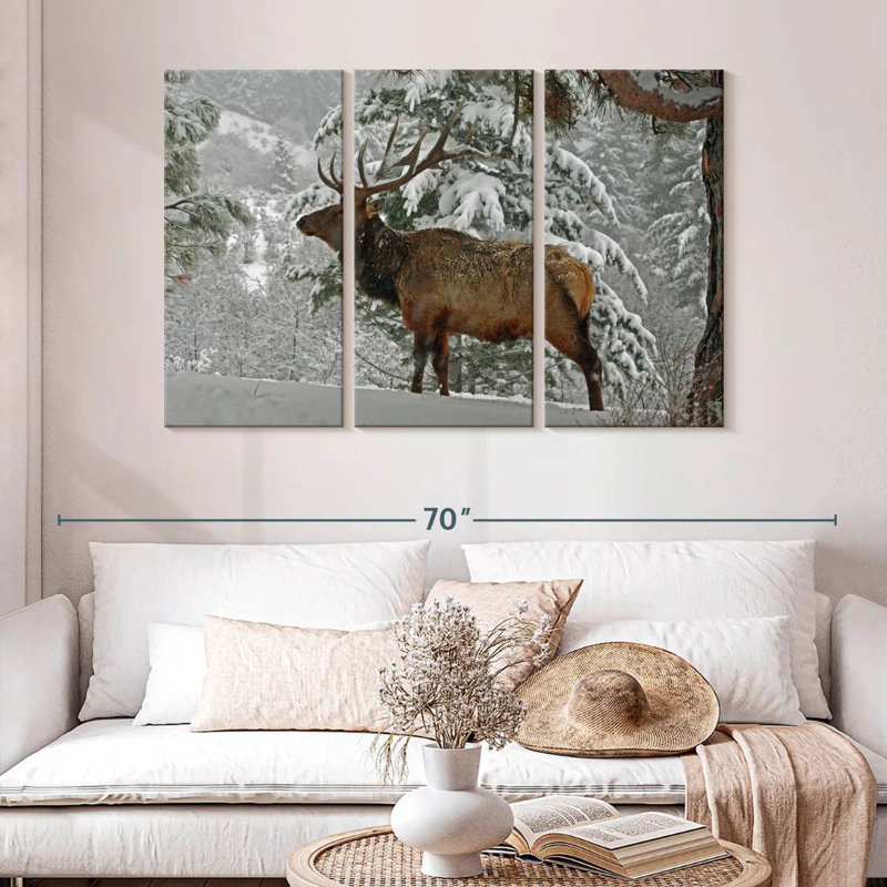 Brampt Washington Winter Elk, 32" H x 50" W
