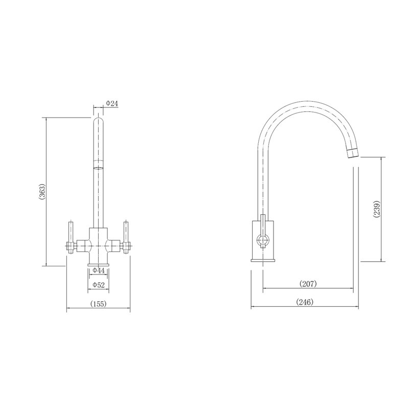 Leisure Sinks & Taps Aquaflair Kitchen Faucet