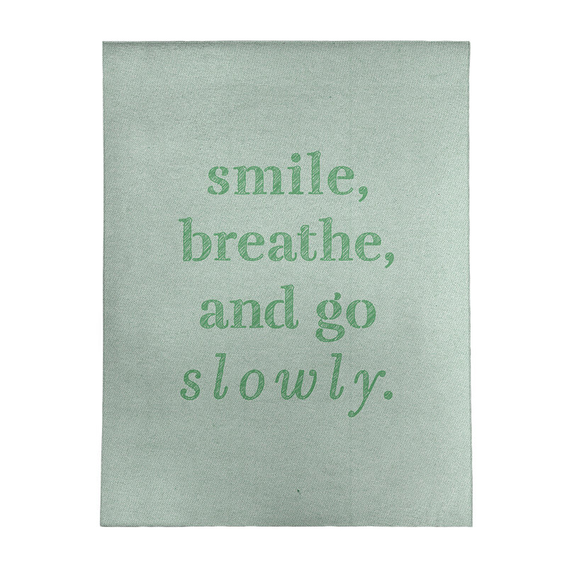 Tapis en polyester à citation lente main, Rectangle 5 pi x 7 pi