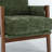 Quinze Mid Century Modern Upholstered Chenille Solid Wood Accent Armchair-660093882