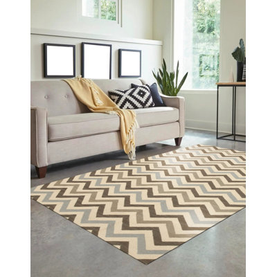 Tapis à motif géométrique moderne multicolore