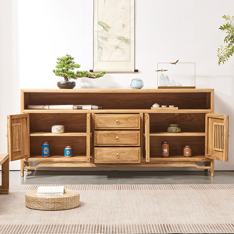 Nouvelle armoire d'entrée en bois massif de style chinois