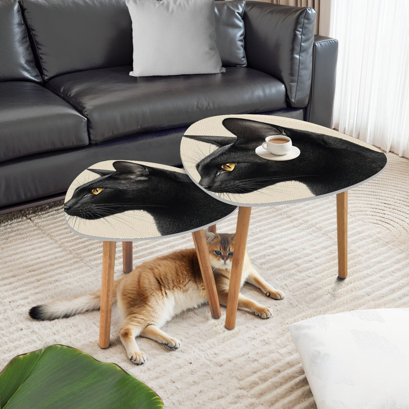 Ensemble de 2 tables basses gigognes Triangle