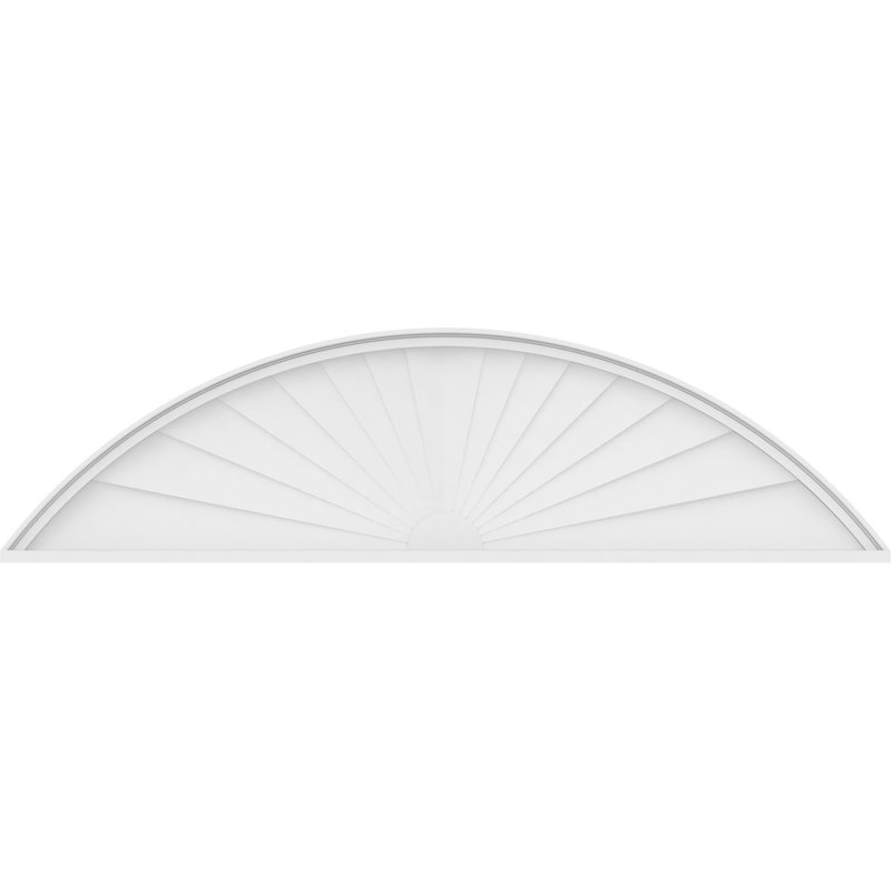 Fronton en PVC de qualité architecturale à arche segmentée, H 19 po x l 72 po x P 2 po