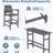 Outdoor Bar Table And Chairs Set, Adirondack Bar Chairs Set Of 2 And Bar Height Table, All Weather Hdpe Outdoor Patio Bar Set, Outdoor Furniture For Outside, Poolside, Backyard, Garden-114543641
