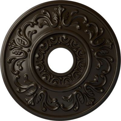 Endurathane Foster Ceiling Medallion, 19 1/8"OD x 1"P (Fits Canopies up to 5 5/8"), Hand-Painted Castle Stone Crackle Finish