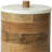 Brown Wooden Round Storage Box With White Lid 8 Inch Minimal Rustic Design