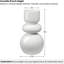 Vase en céramique blanche à double ampoule réactive 10 "Arlo-605254314-605254312