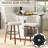 Swivel Upholstered Faux Leather Counter Stool with Solid Wood Frame-100737384-100737383