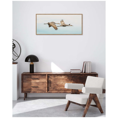 «Cranes Flying Panel» par Emiko et Mark Franzen, impression sur toile encadrée F2 Images
