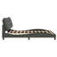 Structure de lit vidaXL avec DEL sans matelas Hvar gris foncé - tissu de 192 x 203 cm