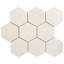 Vanille blanche 12 po X 12 po Carrelage mural et de sol en mosaïque hexagonale en marbre poli (8 pieds carrés / caisse)