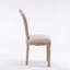 Confortable et élégante, ensemble de 2 chaises de salle à manger en tissu de style français avec cadre en bois massif et dossier en rotin