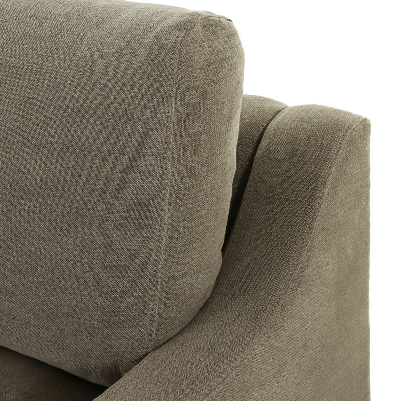 Aurelia Sectional, Broadway Olive Linen, Right Hand Facing
