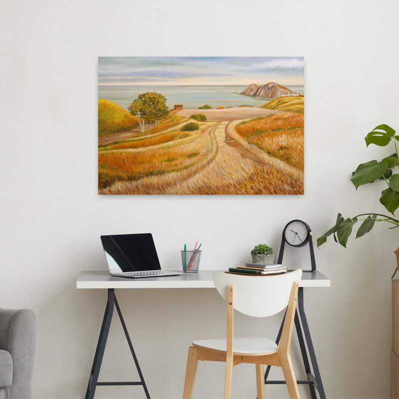 Golden Coastal Landscape by Angeles M. Pomata - Wrapped Canvas Print, 91.44 cm H x 60.96 cm W