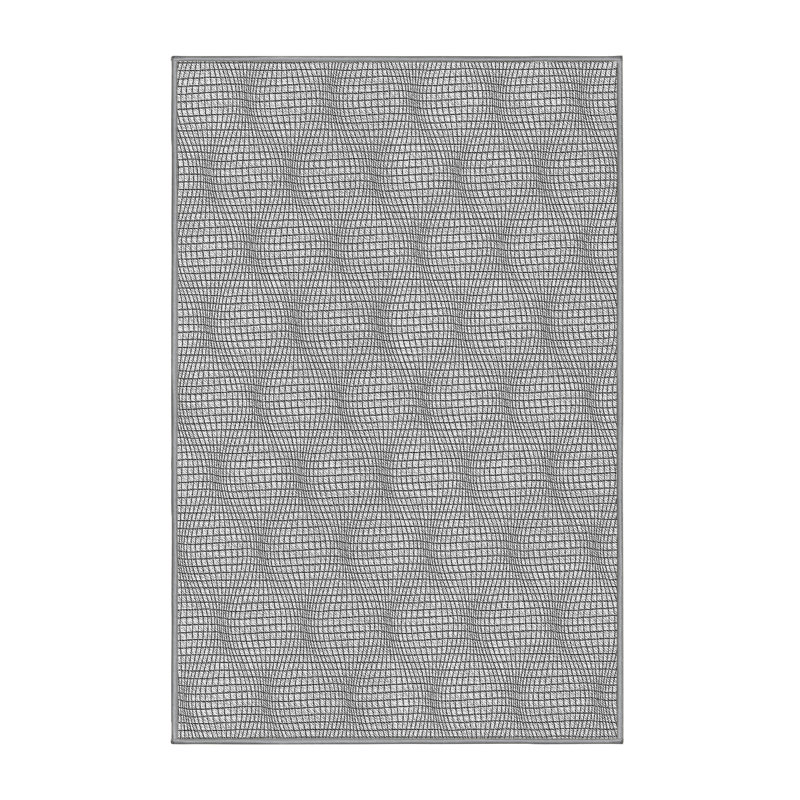 Tapis zone grise à motifs, Rectangle 4 pi x 6 pi