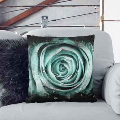 Rose Paint Splash Cushion with Filling