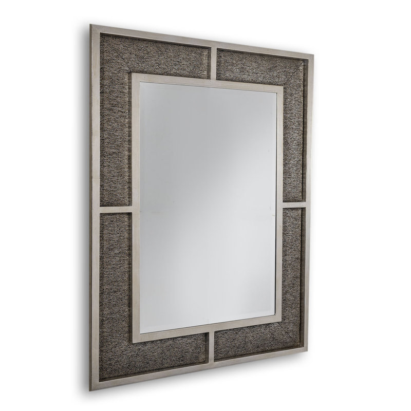 Bedford Rectangle Steel Mirror, Silver/Black