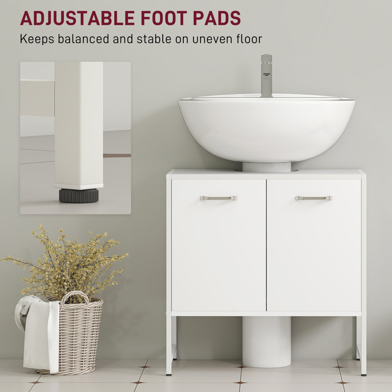 Manufactured Wood,Steel Freestanding Under Sink Cabinet