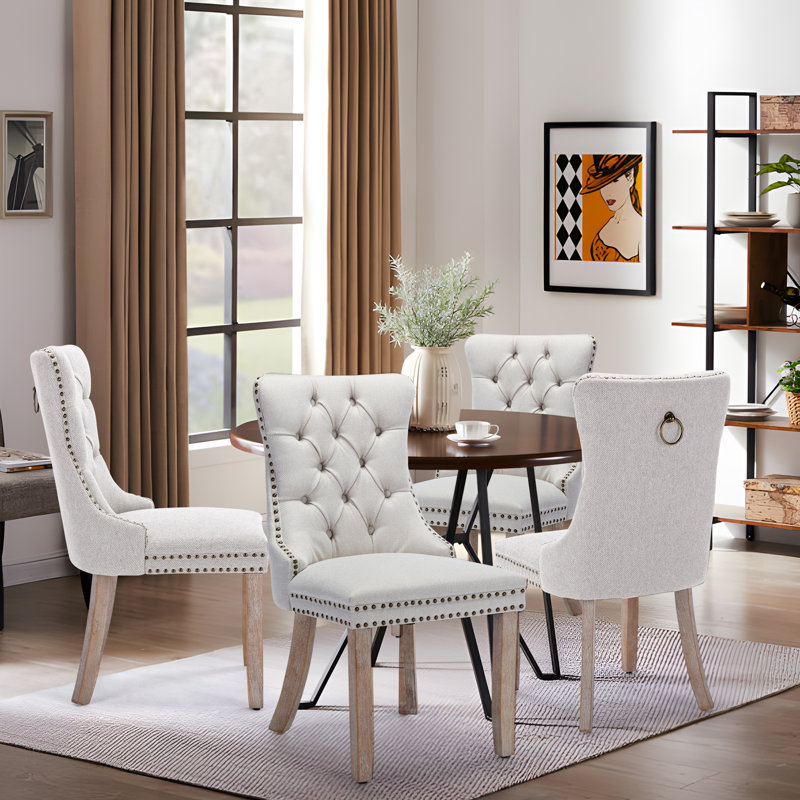 Chaise de salle à manger Kenta, Brun, Bois blanc