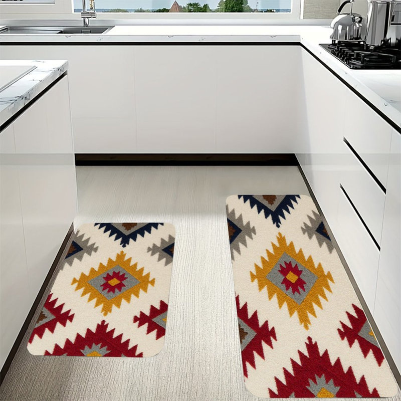Ensemble de 2 tapis de cuisine Southwestern